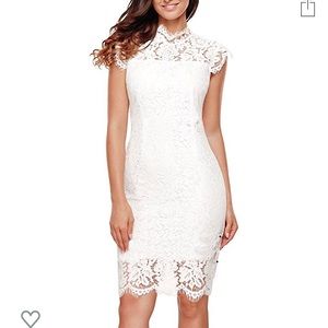Merokeety lace floral elegant cocktail dress